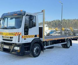 IVECO EUROCARGO ML 120E22 LAWETA PLATFORMA POMOC DROGOWA SKRZYNIA ŁADOWNOŚĆ: 6145KG ... WIDEŁKI