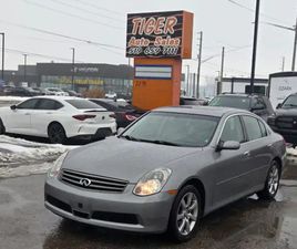 2005 INFINITI G35 SEDAN, LEATHER, LOADED, AUTO, ONLY 166KMS, AS