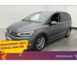 VOLKSWAGEN TOURAN R-LINE 7-SITS DRAG VÄRMARE KAMERA CARPLAY