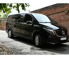 MERCEDES EQV 300 NOIR CAMÉRA 360°, APPLE CAR PLAY, FULL CUIR, 7 PLACES, CONTRAT ENTRETIEN