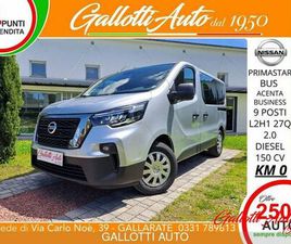NISSAN PRIMASTAR L2H1 BUS ACENTA 9 POSTI+IVA-NESSUN OBBL. FIN.
