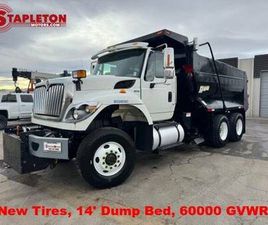2012 INTERNATIONAL 7600 NEW TIRES, 14' DUMP BED, 60000 LB GVWR