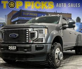 2022 FORD F-450 SUPER DUTY PLATINUM DUALLY, FULLY LOADED, ONLY 3
