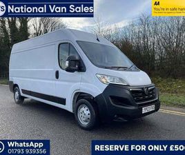 2023 VAUXHALL MOVANO 2.2 CDTI 3500 BITURBO PRIME FWD L3 H2 EURO 6 (START/STOP) 5DR PANEL VAN DIESEL MANUAL