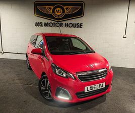PEUGEOT 108 2015 PEUGEOT 108 1.2 ALLURE VTI PURETECH HATCHBACK 5D