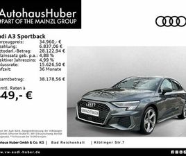 AUDI A3 SPORTBACK 40 TFSI AUDI A3 SPORTBACK S LINE 40 TFSI QUATTRO 140(190) KW(