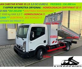 NISSAN NISSAN CABSTAR NT400 35.13 3.0 DCI EURO6 KIPPER WYWROTKA ORYGINAL