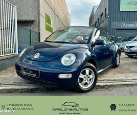 VOLKSWAGEN NEW BEETLE CABRIOLET 1.6-06/2003-80.000KM-SIÈGES CHAUFFANTS-RADAR-CLIMATISATION-CAPOTE ÉLECTRIQUE-PARFAIT ETAT-HISTORIQUE COMPLET