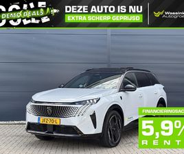 PEUGEOT 5008 EV 73 KWH 325PK AWD DUAL MOTOR LAUNCH EDITION | NAPPA LEDER | MASSAGE VENTILATIE VERWARMING | PIXEL LED | HANDSFREE ACHTERKLEP | SCHUIFDAK | 20 INC