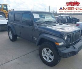JEEP WRANGLER 2020R., UNLIMITED SPORT S, OD UBEZPIECZALNI 3.6 BENZYNA 285KM