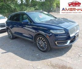 LINCOLN NAUTILUS RESERVE 2020 2.7L 2.7 BENZYNA 335KM