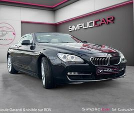 BMW SERIE 6 CAB F12 640D 313CH XDRIVE EXCLUSIVE A CABRIOLET CAMÉRA 360 CUIR BLANC