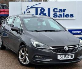 2016 VAUXHALL ASTRA 1.4I TURBO SRI HATCHBACK 5DR PETROL MANUAL EURO 6 (150 PS) HATCHBACK PETROL M...