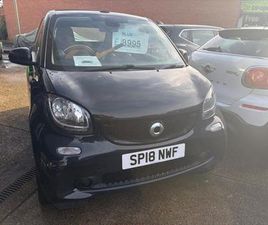 2018 SMART FORTWO 1.0 PRIME CABRIOLET 2DR PETROL TWINAMIC EURO 6 (START/STOP) (71 PS)