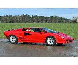 1986 LAMBORGHINI COUNTACH ROUGE MANUEL, 5 VITESSES CONDUI...