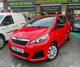 2016 PEUGEOT 108 1.0 ACCESS HATCHBACK 3DR PETROL MANUAL EURO 6 (68 PS) PETROL