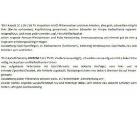 5X E-KADETT 2/3-TÜRER