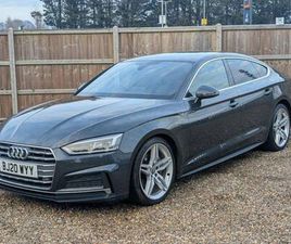 AUDI A5 SPORTBACK 40 TDI 2020 AUDI A5 2.0 TDI 40 S LINE SPORTBACK 5DR DIESEL S TRONIC QUATTRO EURO 6 (START/STOP) (190 P HATCHBAC...