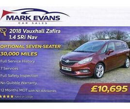 2018 VAUXHALL ZAFIRA 1.4T SRI NAV 5DR MPV PETROL MANUAL