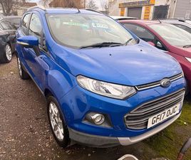 FORD ECOSPORT 1.0T ECOBOOST TITANIUM SUV 5DR PETROL MANUAL 2WD EURO 5 (START/STOP) (125 PS)
