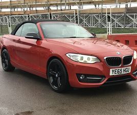 BMW SERIE 2 CABRIOLET 220 2015 BMW 2 SERIES 2.0TD 220D SPORT CONVERTIBLE 2D AUTO