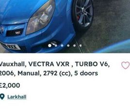 VAUXHALL, VECTRA VXR , TURBO V6, 2006, MANUAL, 2792 (CC), 5 DOORS