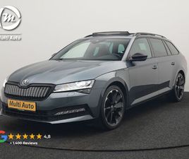 SKODA SUPERB WAGON SKODA SUPERB COMBI 1.4 TSI IV SPORTLINE BUSINESS PLUG IN HYBRID 218PK DEALER O.H. PHEV | TREKHAAK AF FABRIEK | PANODAK | ADAPTIVE CRUISE | 360 CAMERA | ALCANTAR