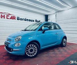 FIAT 500 FIAT 500 1.2 I 69 LOUNGE // KIT DISTRIBUTION NEUF // RADARS DE RECUL - TOIT PANORAMIQUE