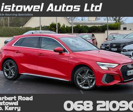 AUDI A3 S-LINE 1.0 TFSI AUTOMATIC * 3 STAGE HEATED SEATS, APPLE CARPLAY//ANDROID AUTO, ELECTRIC ADJUSTABLE DRIVERS SEATS, ADAPTIVE CRUISE CONTROL, 18 GREY ALLOYS, VIRT