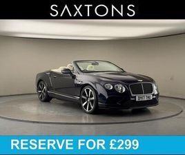 BENTLEY CONTINENTAL 4.0 V8 GTC S CONVERTIBLE 2DR PETROL AUTO 4WD EURO 6 (528 PS)