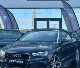 AUDI A3 2.0 TDI 150 S LINE S TRONIC CABRIOLET/ VÉHICULE FRANÇAIS/ENTRETIENS FULL AUDI/VOLANT MET PLAT/SIÈGES CHAUFFANTS/NUQUE CHAUFFANTE/CAMERA DE RECUL/GPS/SEL