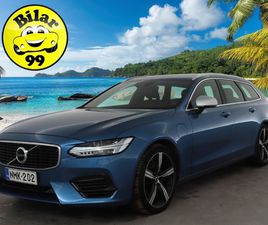 VOLVO V90 T8 VOLVO V90 T8 AWD R-DESIGN AUT * ACC / WEBASTO / P.TUTKAT / MUISTIPENKIT HIERONNALLA / FULL LED / ILMASTOIDUT NAHAT / PANORAMA / KEYLESSGO * - KAHDET RENKAAT ALU