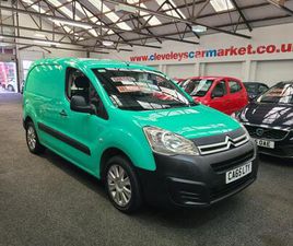 2016 CITROEN BERLINGO 1.6 BLUEHDI DIESEL 625KG LX 100PS PANEL VAN DIESEL MANUAL