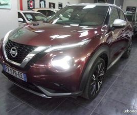 NISSAN JUKE 1.0 DIG-T 117 N DESIGN 11/20 48MKM FRANCAIS/1°MAIN CUIR-ALCANTARA/BOSE/CARPLAY/JA19/CAMERA 360+RADARS/S.CHAUFF+SPORT/ FACTURES ENTRETIEN OK
