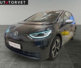 VOLKSWAGEN ID.3 2020 VW ID.3 PRO PERFORMANCE 58 KWH 1ST PLUS HATCHBACK BAGHJULSTRÆK AUT 5D 88.000 KM KR 124.700