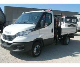 DAILY 35C16 CON GRU PALFINGER PK3400B E CASSONE RIB.LE TRILATERALE