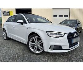 AUDI A3 SPORTBACK 30 TFSI S-LINE 116CH | TOIT OUVRANT | CARPLAY | FULL LED | GARANTIE 12 MOIS