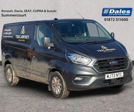 2022 FORD TRANSIT CUSTOM 2.0 ECOBLUE 130PS LOW ROOF LIMITED VAN PANEL VAN DIESEL MANUAL