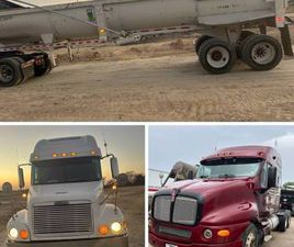 2 SEMI TRUCKS WITH PTO AND 1 END UP TRAILER SET