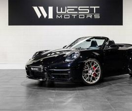 PORSCHE 911 CABRIOLET PORSCHE 911 TYPE 992 CARRERA 4S CABRIOLET 450 – IMMAT FRANCE CARBONE SPORT DESIGN CHASSIS-10MM CAM 360° VOLANT ALCANTARA BOSE CARPLAY 1244E-MOIS