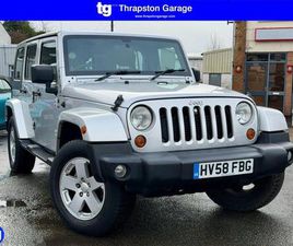 2009 JEEP WRANGLER 2.8 CRD SAHARA UNLIMITED 4WD EURO 4 4DR CONVERTIBLE DIESEL MANUAL