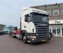 SCANIA R240 R420 6X2 MACHINE TRANSPORTER WITH RAMPS AND HYDR — VRACHTWAGENS — MARKTPLAATS