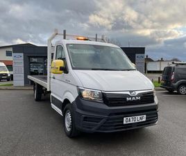 MAN TRUCK MAN TGE 2020 MAN TGE 140 17 FOOT PURPOSE BUILT FLAT BED BODY+1 OWNER+LOW MILES FLATBED DIESEL MANUAL