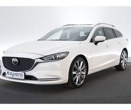 MAZDA 6 WAGON 2.0IA SKYACTIV-G SKYCRUISE TAKUMI LEDER/CUIR LED GPS PDC 360°CAM PANO HEAD-UP KEYLESS BOSE BLIS GEV./VERW. ZETELS ACC