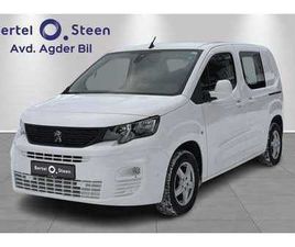 PEUGEOT PARTNER L1 MESTER 100HK 2019, 58 400 KM, KR 145 000,-