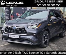 TOYOTA HIGHLANDER 2.5 HYBRID 248CH LOUNGE AWD-I MY22