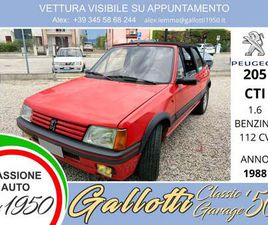 PEUGEOT 205 CABRIOLET CTI CTI 1.6 BENZINA 116CV