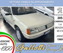 PEUGEOT 205 CABRIOLET CABRIOLET 1.4 BENZINA 60CV