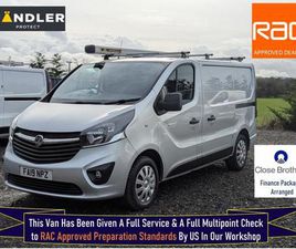 2019 VAUXHALL VIVARO 2900 1.6CDTI 120PS SPORTIVE H1 VAN PANEL VAN DIESEL MANUAL