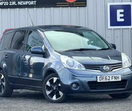 2012 NISSAN NOTE 1.6 N-TEC+ 5DR AUTO MPV PETROL AUTOMATIC